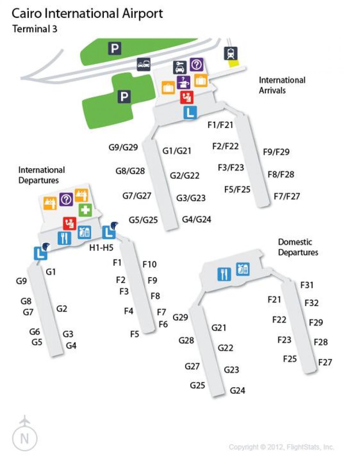 Карта Каиро терминал аеродрома 