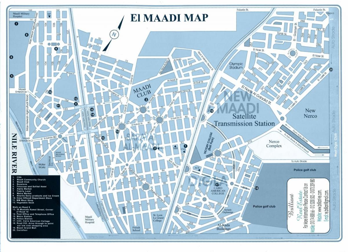 Карта Маади Каиро
