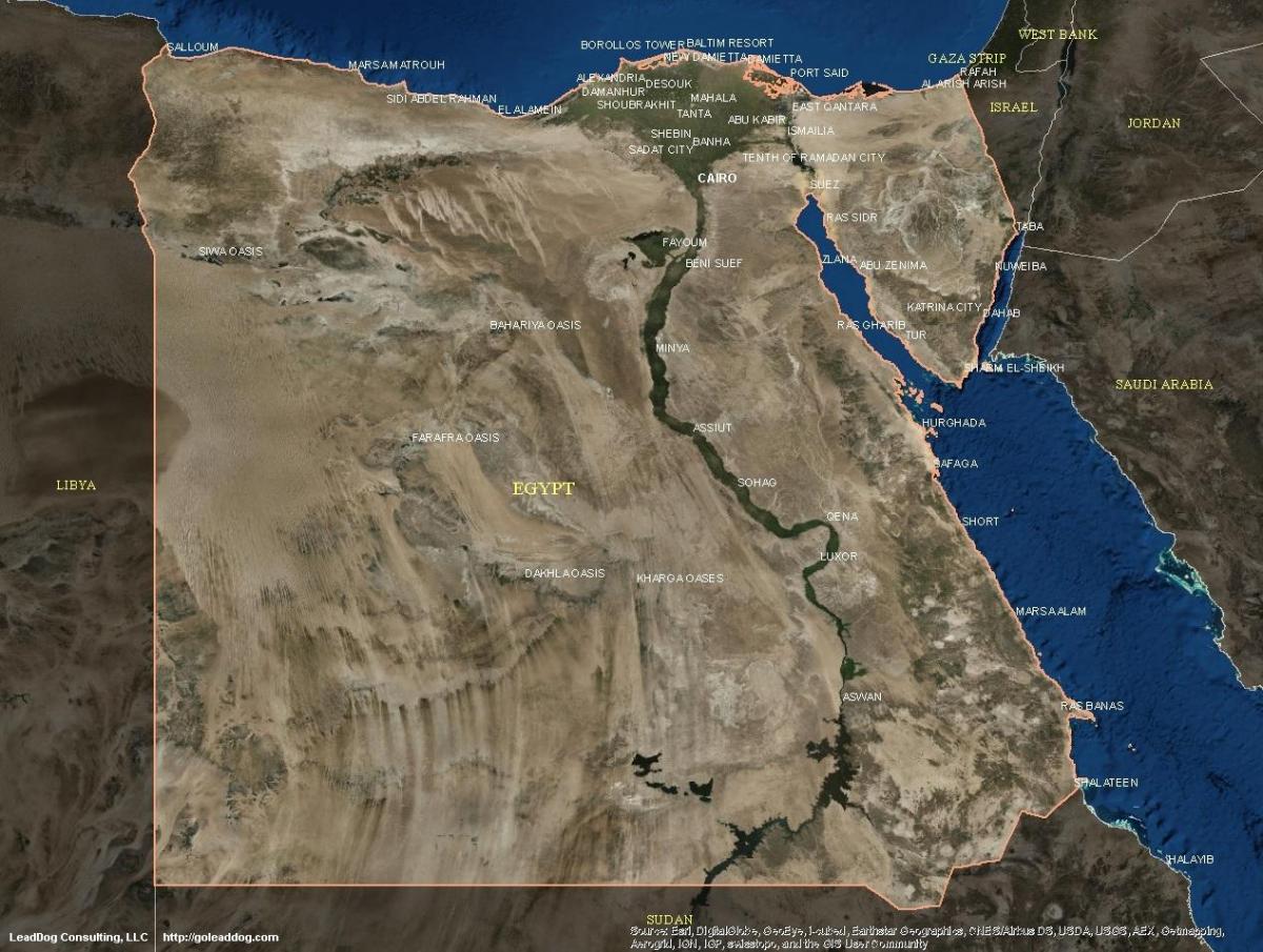 Карта Каиро сателит